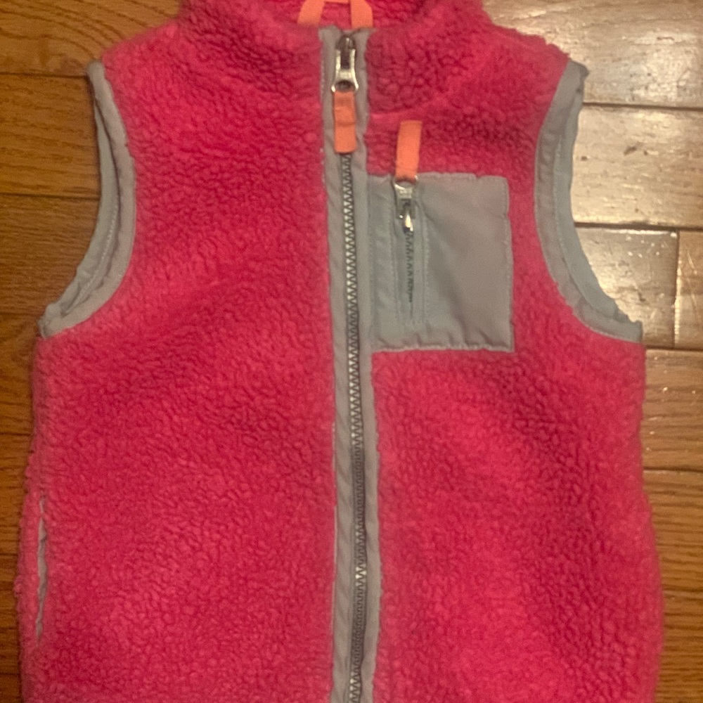 3T pink fleece Vest